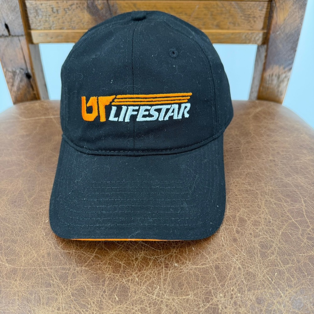 UT Lifestar Baseball Cap Hat Unisex OSFM Black Orange Good Embroidered Strapback